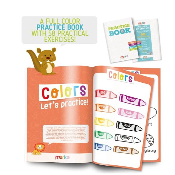 Merka Toddler Learning Kit: Posters Flashcards Book & Stickers - Picture 6 of 9